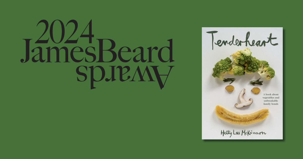 2024 James Beard Awards banner, featuring TENDERHEART by Hetty Lui Mckinnon.